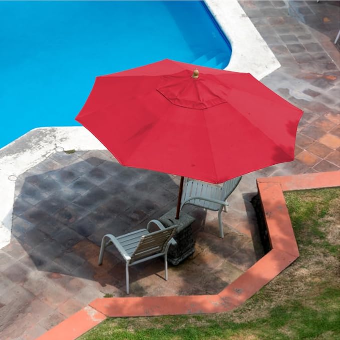 Patio Umbrella 9 ft Replacement Canopy for 8 Rib,Patio Umbrella Replacement Canopy Market Umbrella Top Fit Outdoor Umbrella Canopy(Only the top cover)