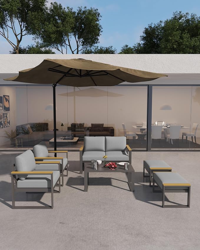 Metal Patio Armchair Set of 2 Part of Conversation Sets