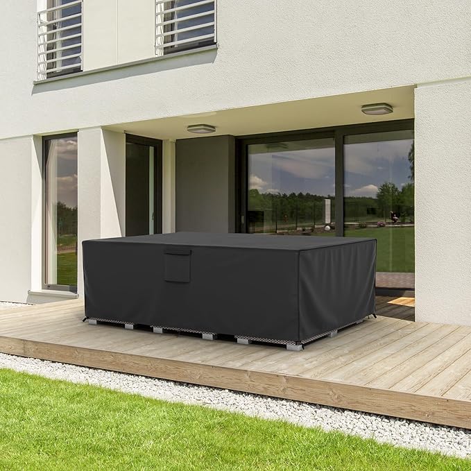 MR.COVER Patio Furniture Cover Waterproof, Outside Table and Chair Set Cover, Garden Windproof Heavy Duty Furniture Protection for Outdoor Sectional Sofa Chair Set Size 88L x 62W x 28H inch