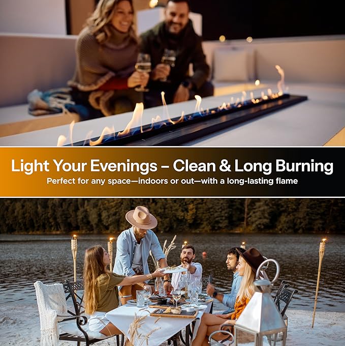 Firefly Fuel Tiki Torch Fuel – Clean-Burning Outdoor Lamp Oil for Tiki Torches and Lanterns. Low Smoke, Citronella Formula, Long-Lasting – Outdoor Patio & Garden Use - 5 Gallons