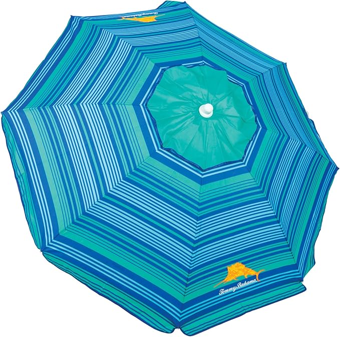 Tommy Bahama ANCHORX Adjustable Beach Umbrella Base System with Sand Anchor and Carrying Bag, SPF 50+ Protection Portable Outdoor Market Umbrella