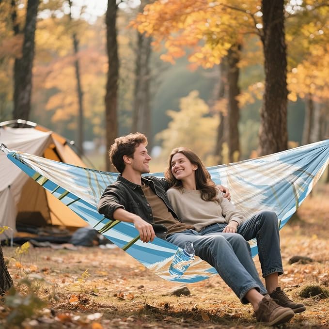 Blue Reeds Camping Hammocks Rope Hammock for Patio Backyard Lounge Base