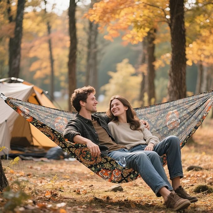 Ornate Animal Camping Hammocks with Hanging Rope Swing Hammock for Outside Beach Patio Garden