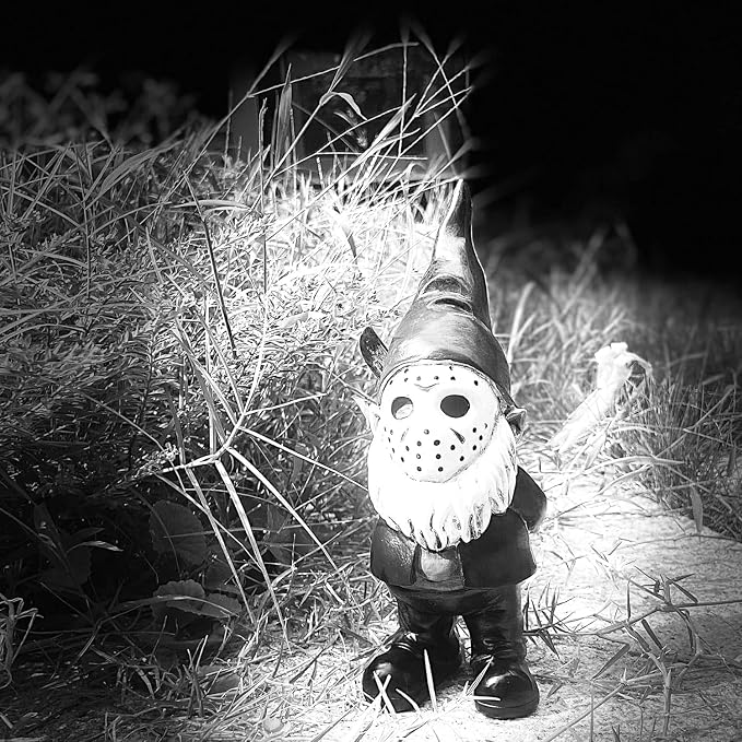 SPINNDO Halloween Decorations Outdoor, Horror Decor Garden Gnome Statue