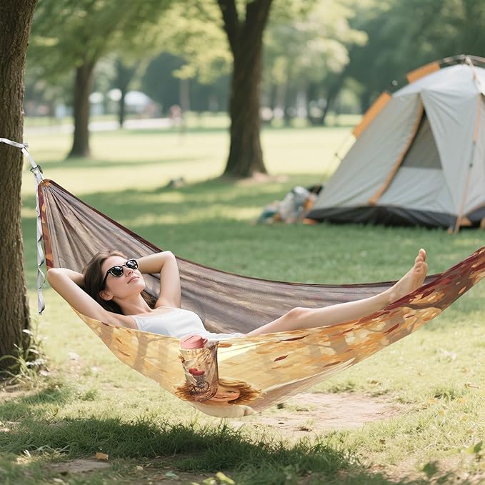 Hammocks for Outside Valentine's Day Elements Camping Hammock Portable Hammocks with Tree Straps and Carry Bag Camping Accessories for Hiking Beach Outdoor