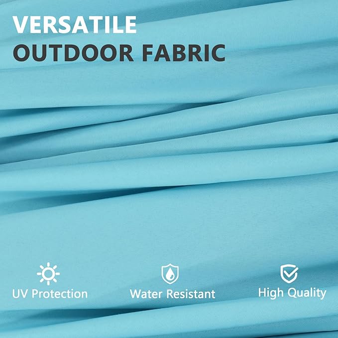 13Ft Large Patio Umbrella Outdoor Double-Sided Market Umbrella w/Easy Crank for Yard, Poolside, Deck, Blue