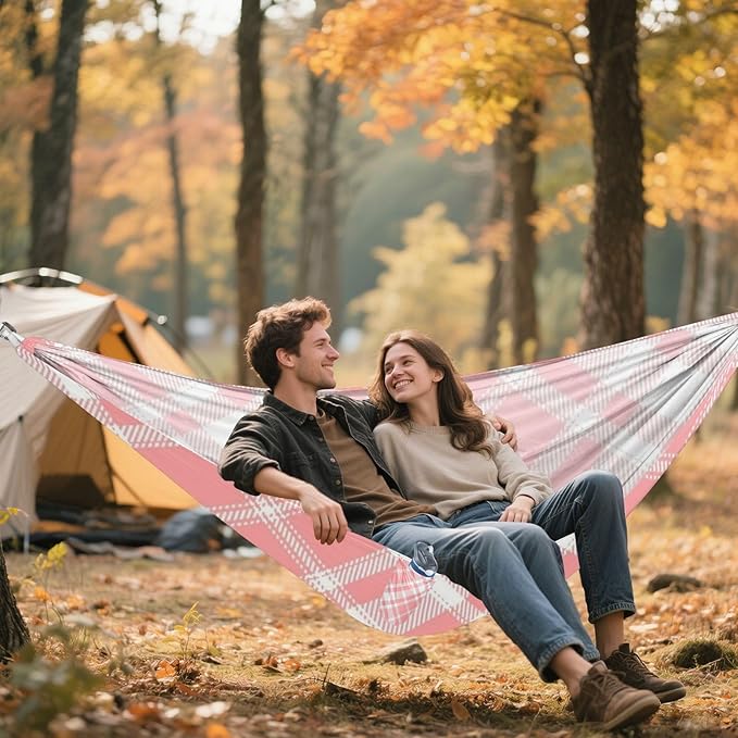 Red Checkerboard 330lb Capacity Hammocks for Camping with Portabl Carry Bag Swing Hammock for Indoor Outdoor Patio soporte para hamacas para adultos