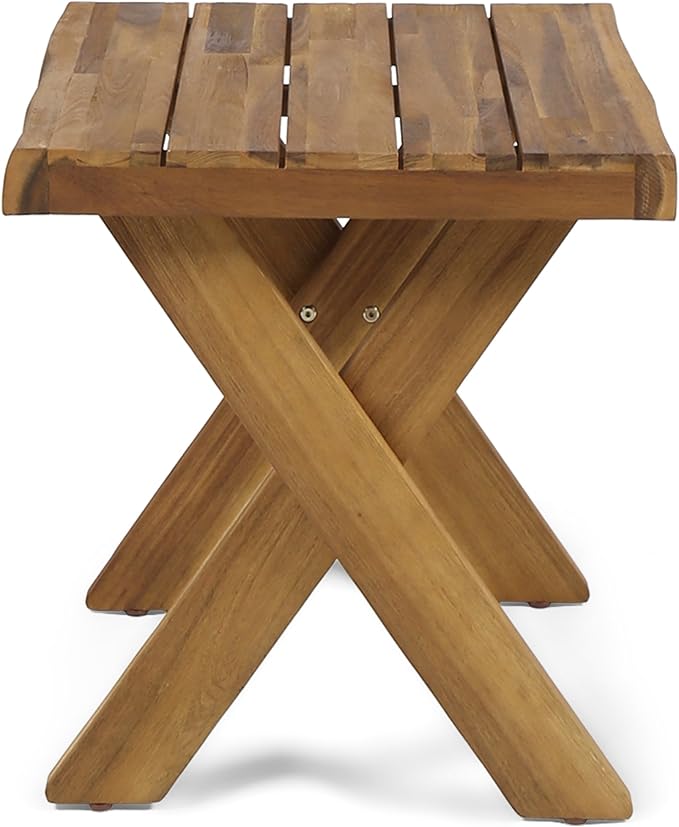 Christopher Knight Home Irene Outdoor Acacia Wood Side Table, Sandblast Teak Finish