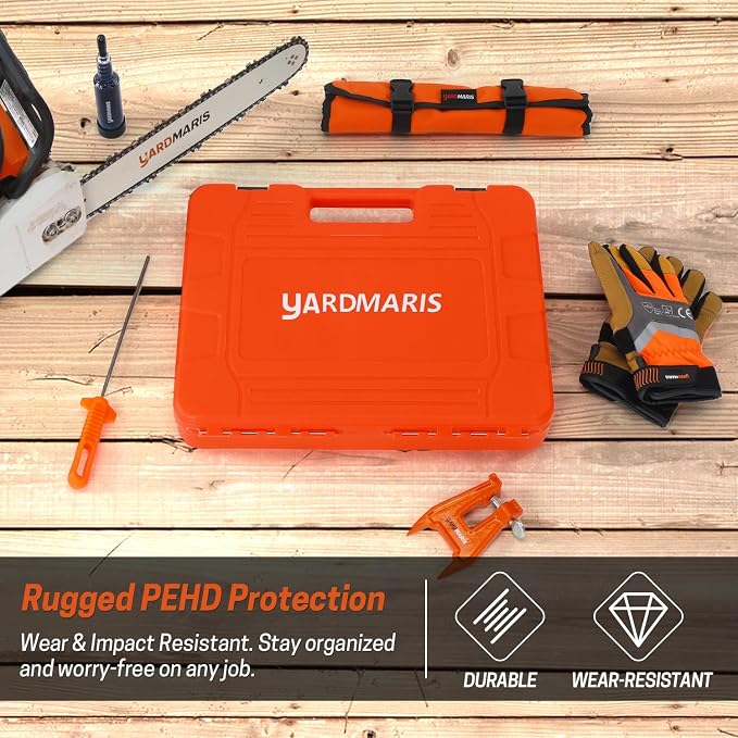Chainsaw Chain Storage Case, Portable Chain Holder Box with Tool Storage Tank, Universal Saw Chain Organizer for All Chainsaw Chains