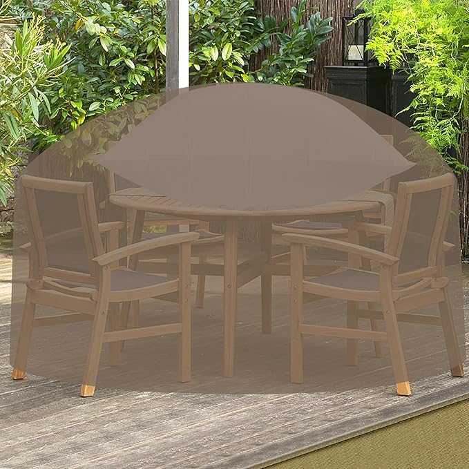 Adnee 46 x 37 Inch Patio Furniture Cover Airbag-Rectangle PP Patio Table Cover Air Pillow-Inflatable Outdoor Furniture Cover Support Prevents Leaves,Water and Snow Pooling