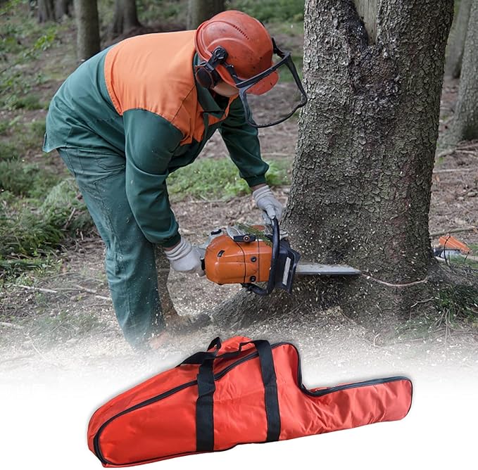 16" Chainsaw Bag Carrying Case, Waterproof Saw Carry Case Compatible for Stihl/Husqvarna 12'',14'',16'',18",20" Chain Saws (16'')