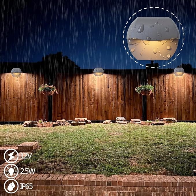 Arrownine Cast Aluminum 2.5W Deck LED Lights Low Voltage Landscape Lighting 12V Outdoor Step Lights,Post Stairs Fence Lighting Soft Warm White Water Resistant IP65,Bronze Finish 3-Pack