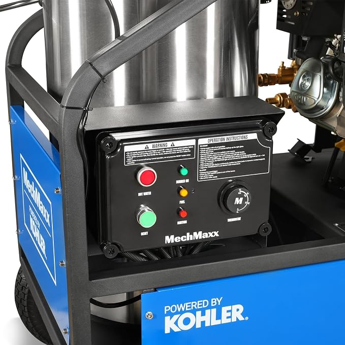 MechMaxx 4000 PSI 4 GPM Kohler E-Start Engine Hot Water Pressure Washer with Hose Reel, HPW40K