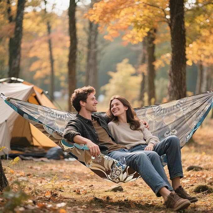 Bohemian Floral 330lb Capacity Camping Hammocks Backyard Hammock for Outside Beach Patio Garden hamaca para adultos