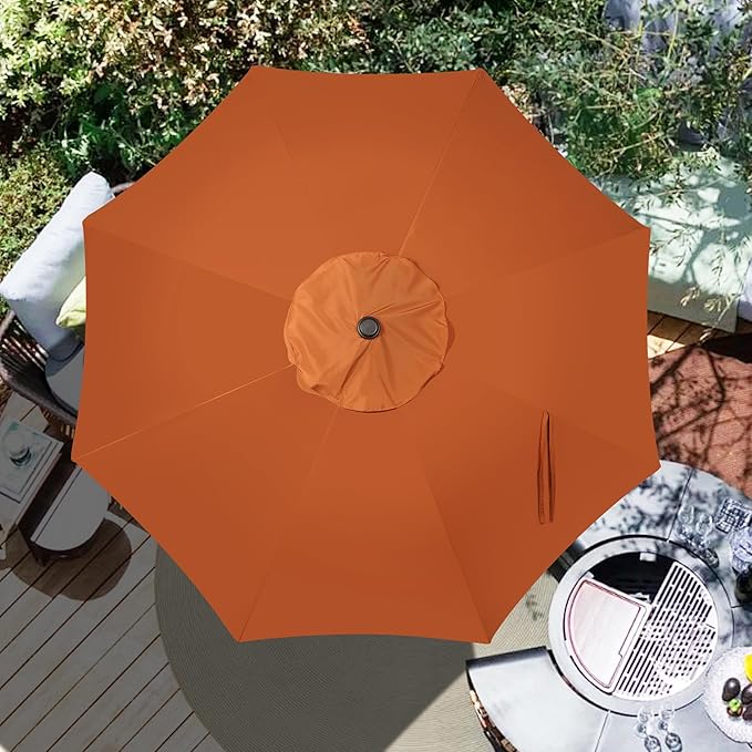 Blissun 9ft Patio Umbrella Replacement Canopy, Market Umbrella Top, Outdoor Table Umbrella Canopy for 8 Ribs, Canopy Only