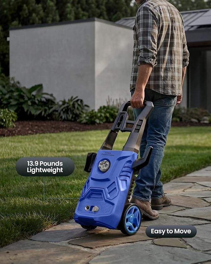 Pressure Washer, 4200 PSI 2.6 GPM Power Washer with 23FT Hose, Foam Cannon, Portable Pressure Washers Ideal for Driveway, Patio, Deck, Fence and Car Wash Home Cleaning