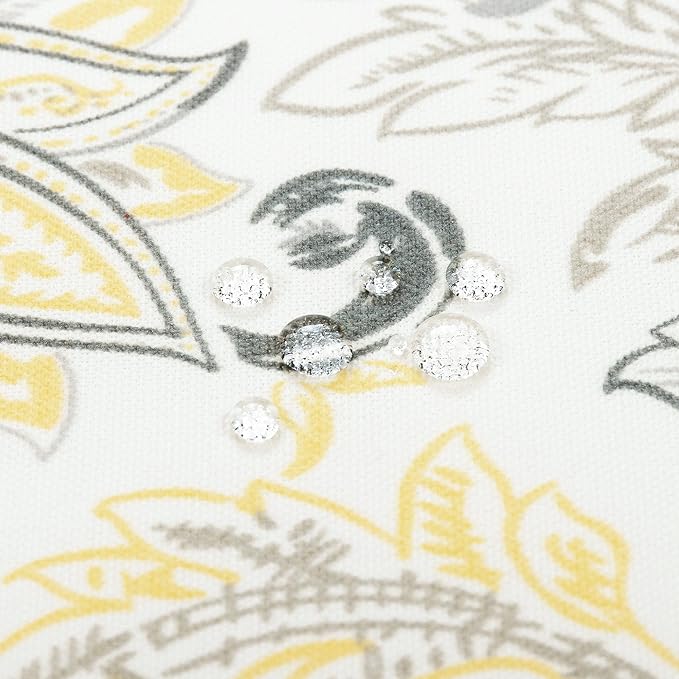 FUNHOME Outdoor Bench Cushion Cover 42 x18 x 3 inch,Water Resistant Cover with Zipper&Ties,Fade-Resistant Slipcover,Patio Porch Swing Cushion Cover Replacement Only,No Insert(Yellow Flower)