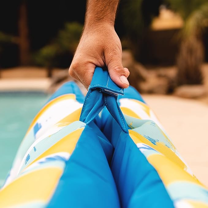 Big Joe Kona Hammock No Inflation Needed Pool Lounger with Headrest, Quick Draining Fabric, 4 feet Big