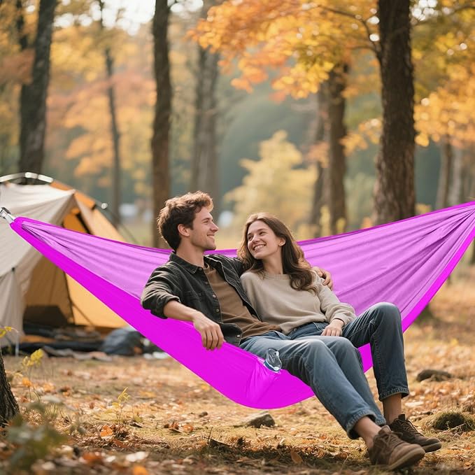 Magenta Fuchsia Solid Color Pure Plain Purple 330lb Capacity Hammocks for Camping with Hanging Rope Cloth Hammock for Camping & Hiking Essential hamaca para Camping 0 a 24 Meses