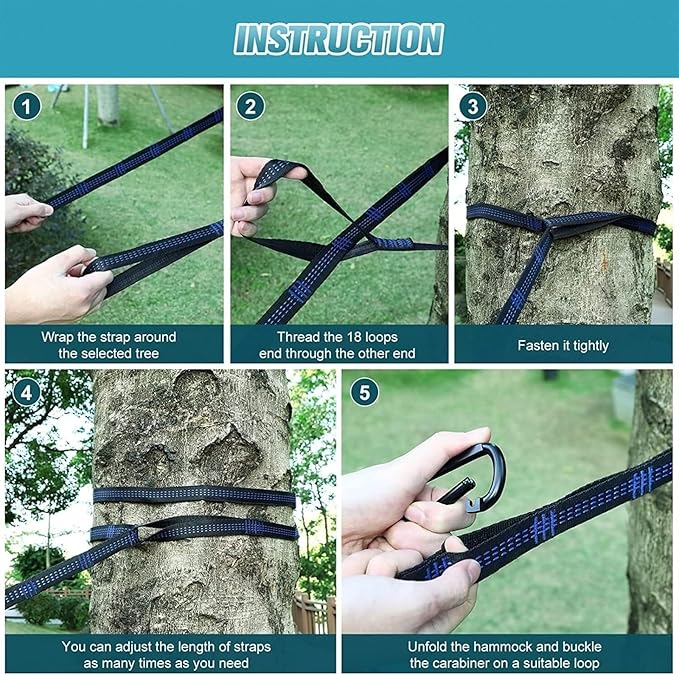 Hangmat 300x200 Cm 2 Person Hammock Backpacking Tree Hammock Double Hammock Camping Portable Hammock for Camping Buiten Hammock