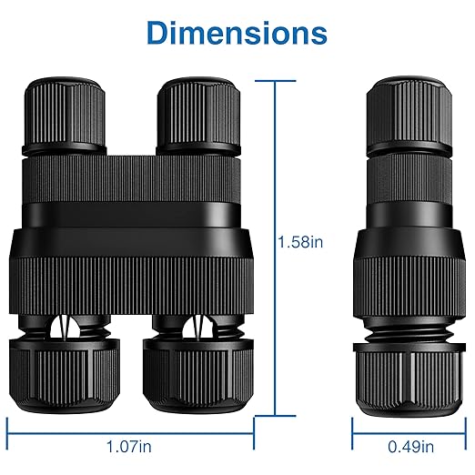 SUNVIE Low Voltage Wire Connector Fastlock2 Landscape Lighting Wire Connectors Waterproof Low Voltage Connector 12-18 Gauge Landscape Wire Connectors for Garden Light Pathway Lights, 8 Pack