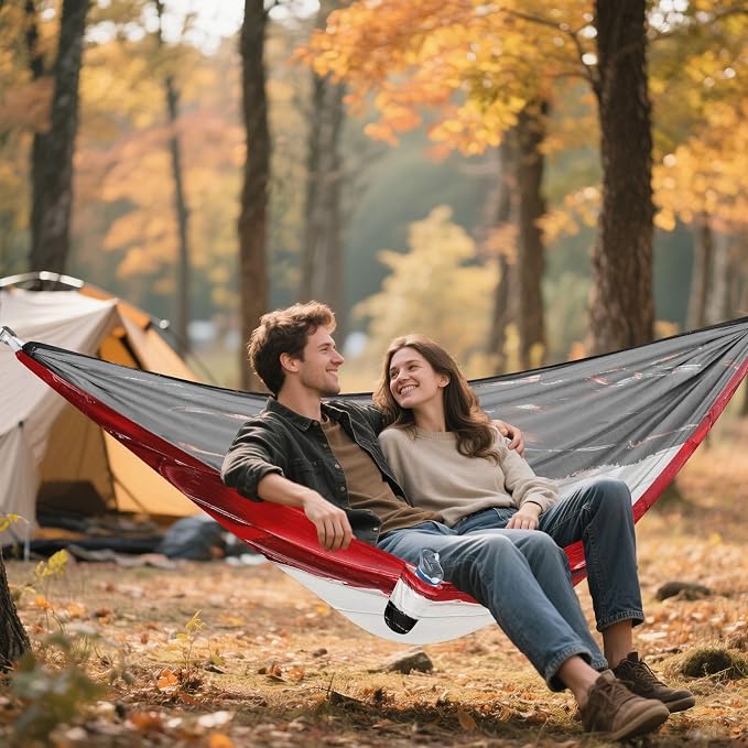 Republic of Yemen Flag Black Red Outdoor Hammock with Tree Straps Fabric Hammock for Patio Backyard Lounge Base