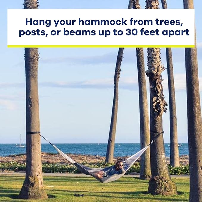 Adventure Camping Hammock & Hammock Straps by Yellow Leaf Hammocks - Fits 1-2 PPL, 400lb max, Weathersafe, Super Strong, Easy to Hang, Ultrasoft, Easy to Pack - Color: Blue & Green