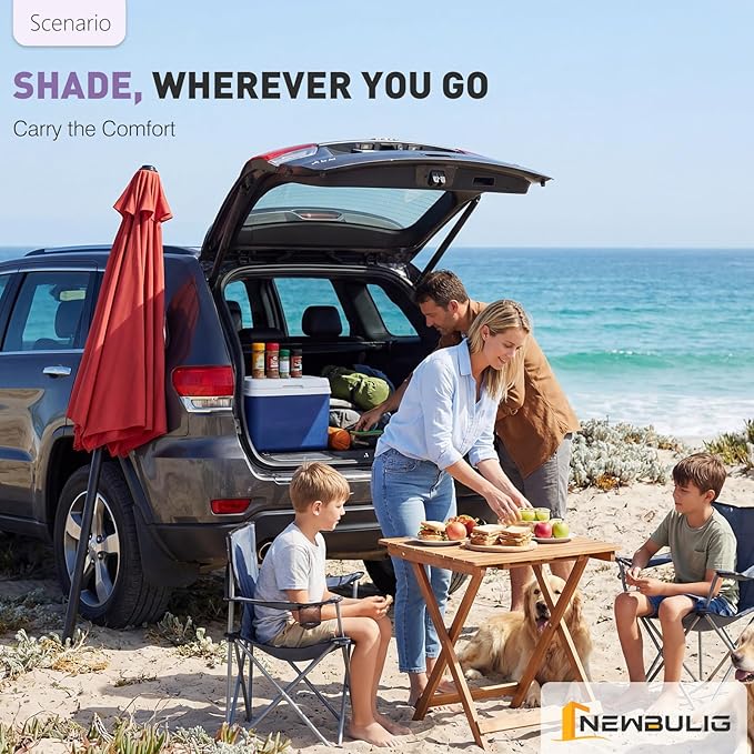 NEWBULIG Patio Umbrella, Outdoor Table Umbrellas with Push Button Tilt and Crank, Sturdy Ribs, Waterproof, UV Protection and Fade Resistant, for Pool, Garden, Market, Backyard