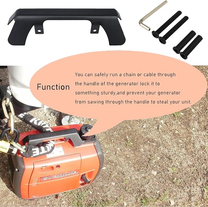Generator Theft Deterrent Bracket Protection Compatible with Generator EU2200i EU2000i EU2000i Companion,Replace for 63230-Z07-010AH