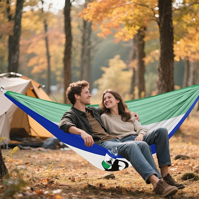 National Flag of Lesotho Hammocks with Portabl Carry Bag Backyard Hammock for Indoor Outdoor Patio
