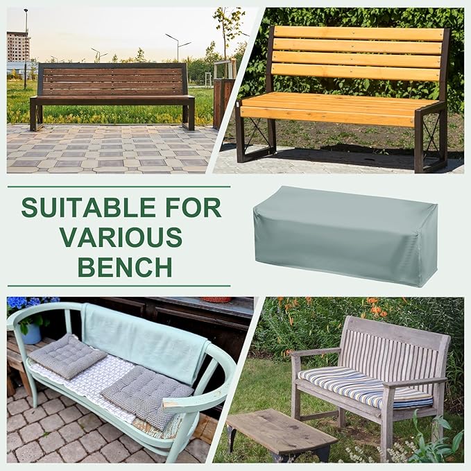 PATIKIL Outdoor Bench Cover, 210D Oxford Heavy Duty Waterproof Patio Furniture Covers for Garden Sofa Chair Table Zero Gravity, 75"L x 26"W x 35"T, Gray