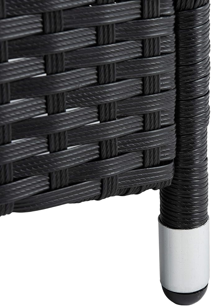 SAFAVIEH Outdoor Collection Bandele Black/Light Grey Cushion 4-Piece Conversation Patio Set
