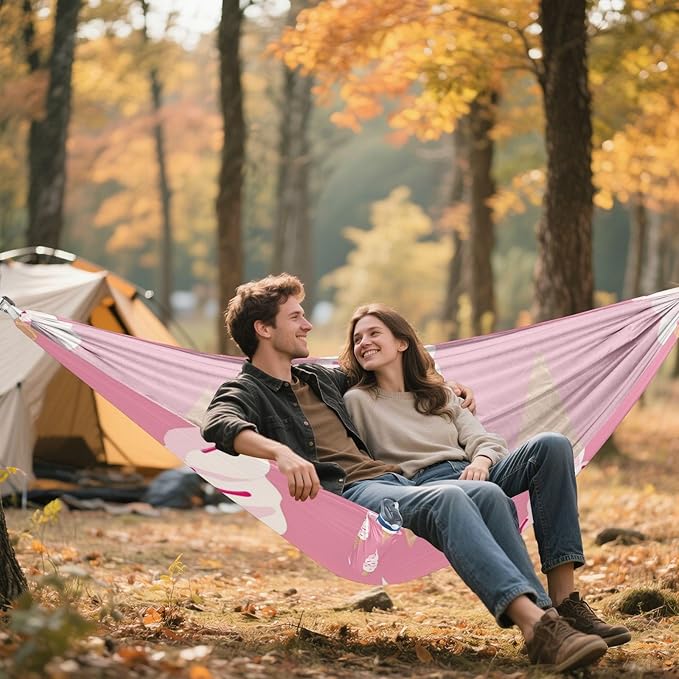 Yummy Ice Cream Peach 330lb Capacity Hammocks with Portabl Carry Bag Hanging Hammock for Camping Travel Accessories hamacas para adultos