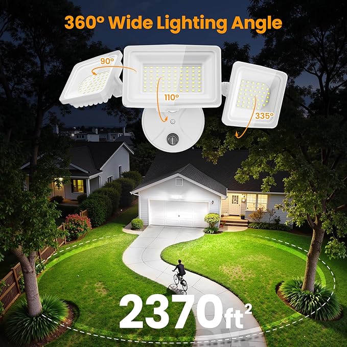 Onforu Dusk to Dawn Flood Lights Outdoor,130W Outdoor Lighting,6500K 13000LM White Super Bright Lights,IP65 Waterproof Hardwired LED Security Lights for Garage,Yard,Outside