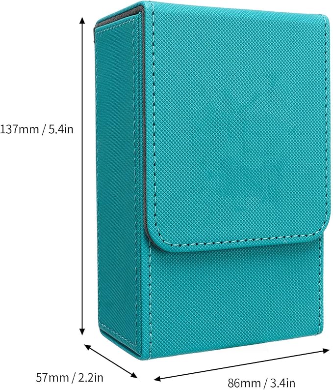 Haofy PU Leather Tarot Storage Box Sun Moon Design Large Size Felt Lined Holds 95+ Cards for Universal Standard Tarot Cards (Blue Green)