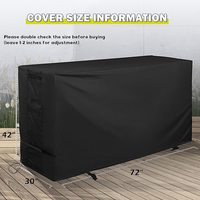 Bar Height Patio Set Cover, Outdoor Bar Stools Set Cover for Outdoor Pub Table and Chairs Set/Outdoor High Top Bar Table Set/Patio Bistro Set of 3 Pieces