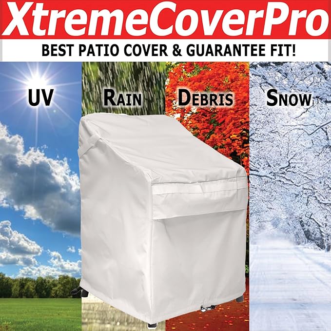 24D x 24W x 36H UV-proof Waterproof Furniture Patio Cover 800D white cream 24x24x36 breathable dust proof sofa table chair storage bar high chair color black sectional armless 24 24 36 inches