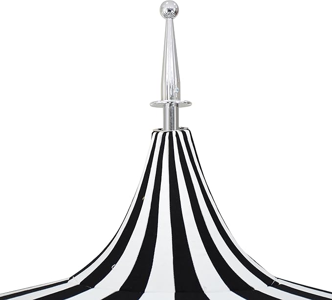 California Umbrella 8.5' Rd. Pagoda Style Patio Umbrella, White Pole, Black/Natural