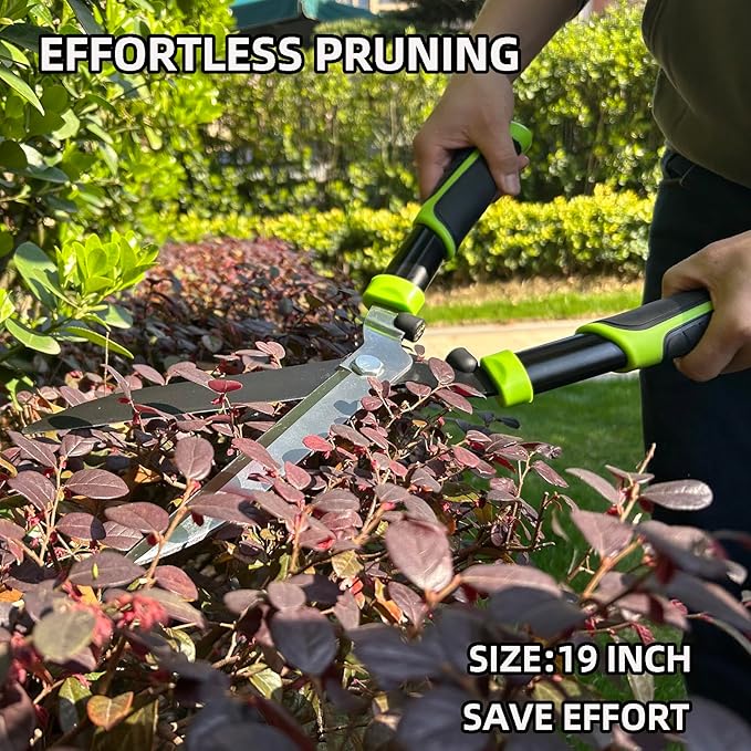 YRTSH Hedge Clippers, Hedge Shears for Trimming Borders, Hedge Trimmer with Sharp Blade, Garden Shears Gardening Tools with Soft Rubber Grip, Bush Cutters Effortless Pruning