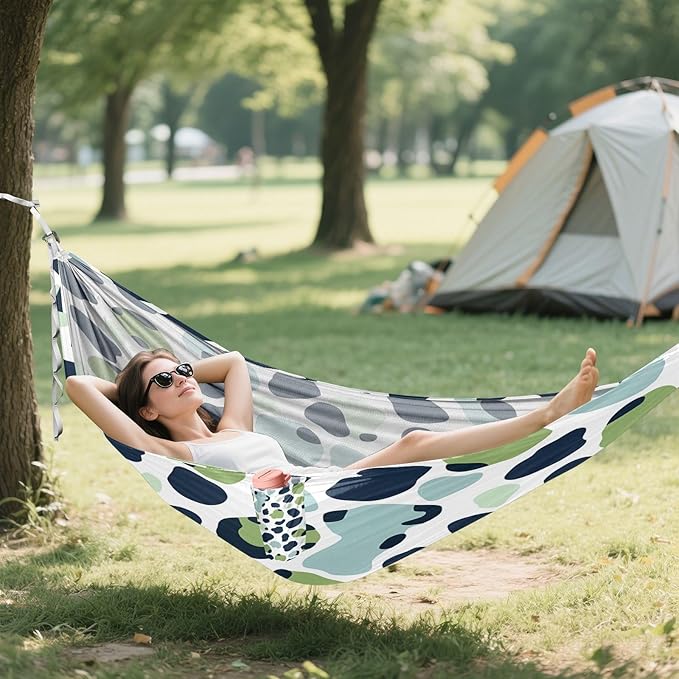 Hammocks for Outside Leopard Print Camping Hammock Portable Hammocks with Tree Straps and Carry Bag Camping Accessories for Hiking Beach Outdoor