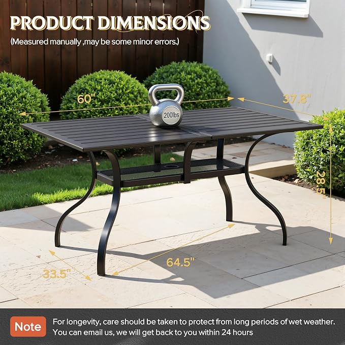 SUNCROWN 7-Piece Outdoor Patio Dining Set, All Weather Rectangular Metal Table & 6 Dark Grey Swivel Textilene Mesh Chairs, Weather Resistant Patio Furniture for Deck Lawn Garden Backyard Poolside