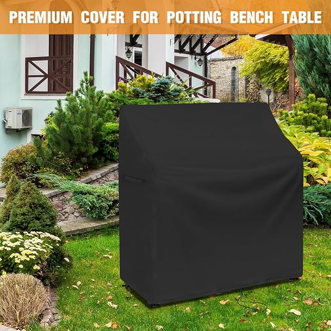 Potting Bench Cover,51"x22"x58", Waterproof Outdoor Cabinet Cover for Backyard Discovery 48" Outdoor Potting Bench Table, Protective Covers for Planting Garden Table