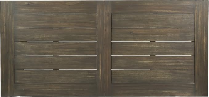 Christopher Knight Home Della Outdoor Acacia Wood Dining Table with Metal Legs, Grey Finish / Rustic Metal