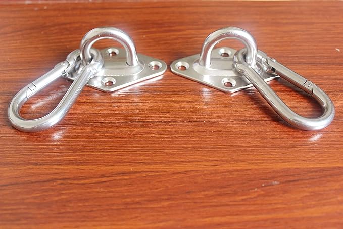 MHMYDZ 1000 lb Capacity Heavy Duty Hammock Hanging kit Ultra Durable Hooks Carabiners for Hammock Stand Hammocks Swing Chair,Multiple Indoor Outdoor Suspension Ceiling Hooks