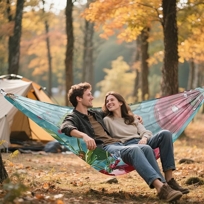Red Cherry 330lb Capacity Hammocks with Tree Straps Hanging Hammock for Outside Patio Garden hamacas para adultos
