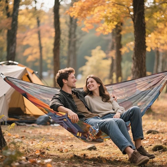 FRMG Farm Fall Pumpkin Hammock 500 lbs Capacity Portable Hammocks with Tree Straps & Attached Carry Bag, Camping Essentials Gear, 2010857a