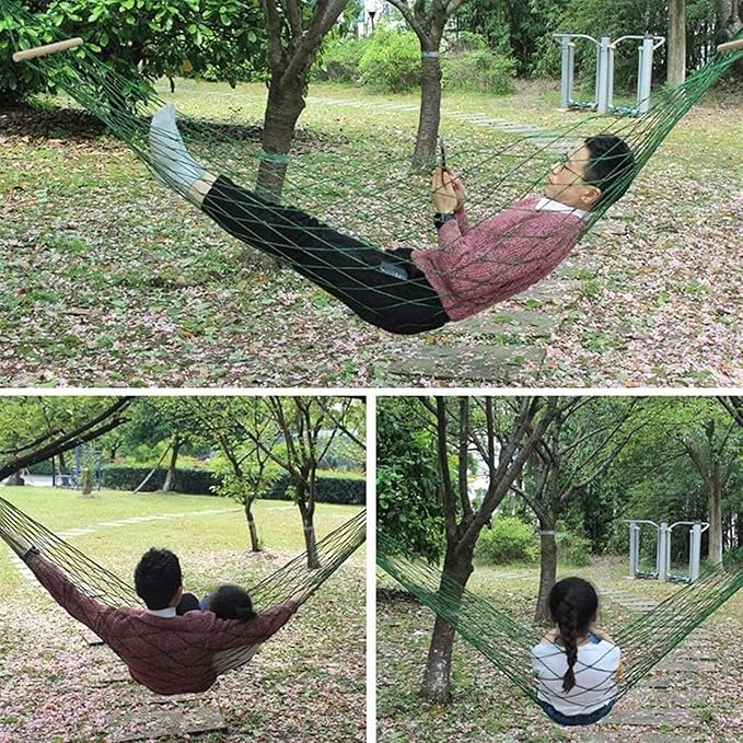 Hangmat 260x100cm Mesh Rope Hammocks for Outside Sleeping Hammock Nylon Camping Hammock Large Weight Mesh Hammock Buiten Hammock