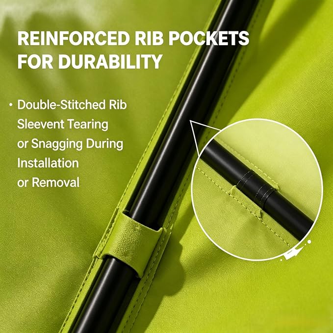 11FT 8Ribs Cantilever Umbrella Replacement Canopy,2026 Upgraded Patio Umbrella Canopy Replacement Cover,Uv-Resistant Protection Waterproof Cantilever For Garden, Backyard, Pool