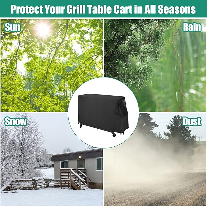 Outdoor Prep Cart Cover for Expert Grill Superior Preparation Cart,Waterproof Heavy Duty Patio Table Grill Cart Cover - 40 x 18 x 35 Inch