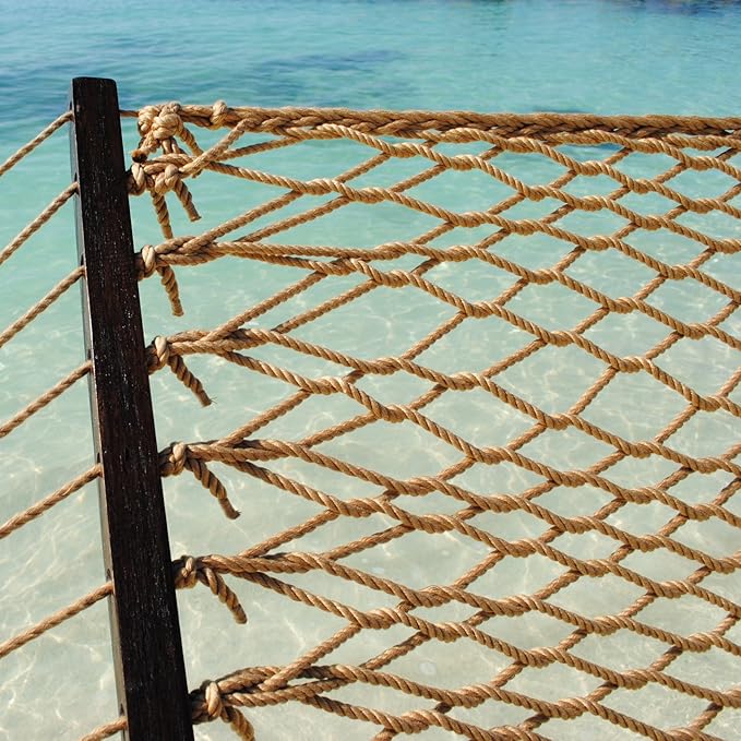 Caribbean Rope Hammock - 55 Inch - Soft-Spun Polyester (tan)